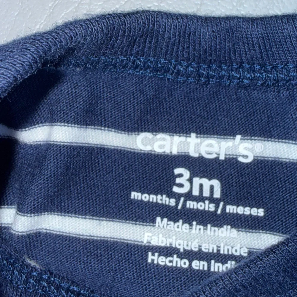 Carter's‎ Navy and White Striped Romper